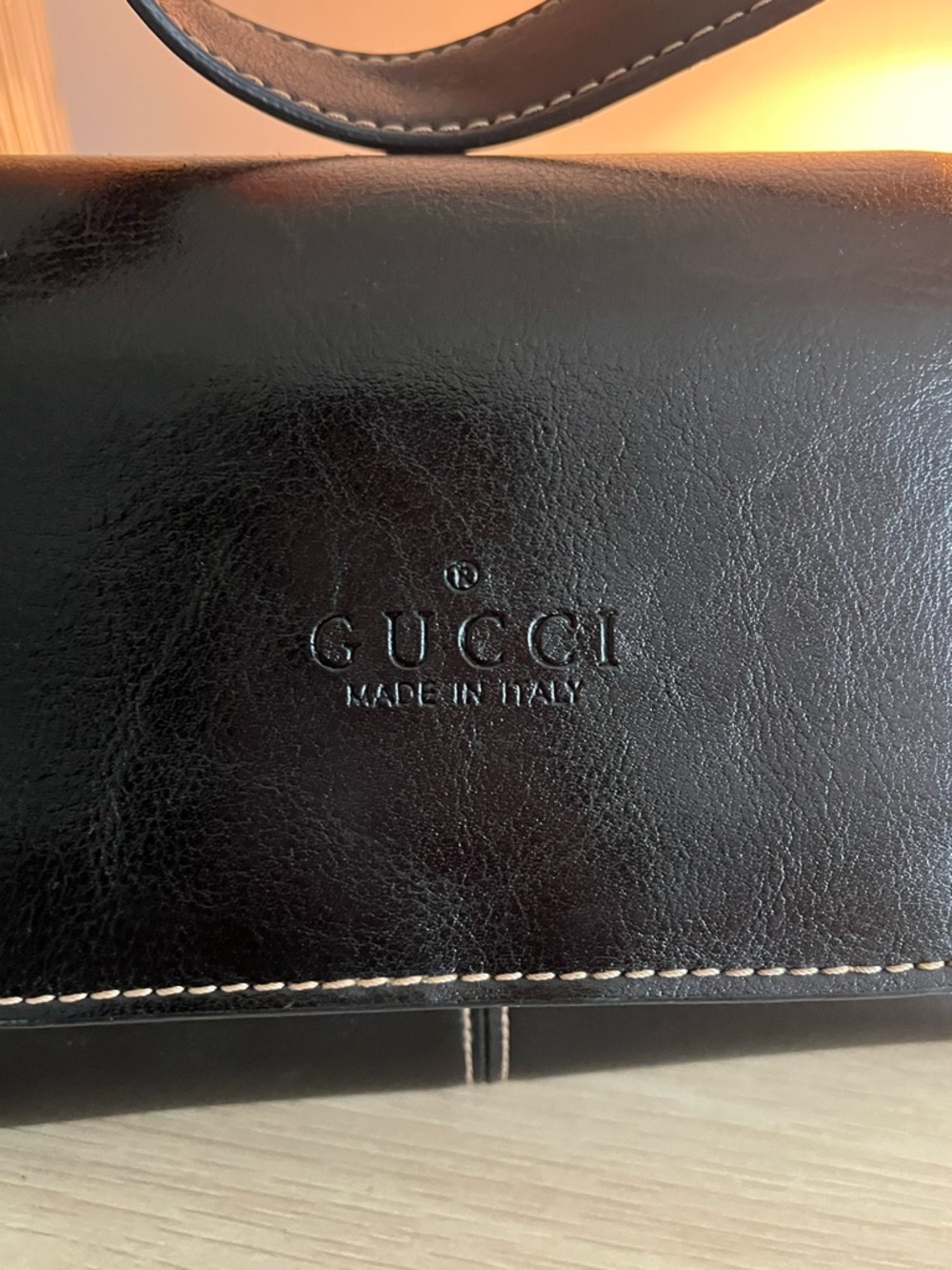 Gucci Black Leather Shoulder Hobo Bag - Picture 3 of 16